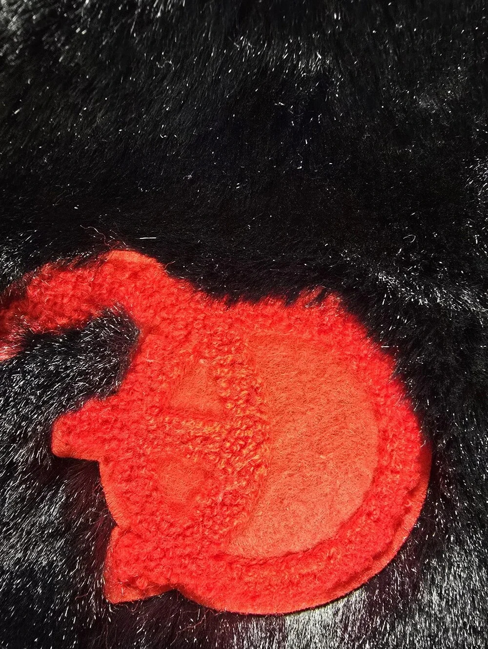 Frost Original F1010 Men’s Size S Marc Rabbit Fur Varsity Jacket Black